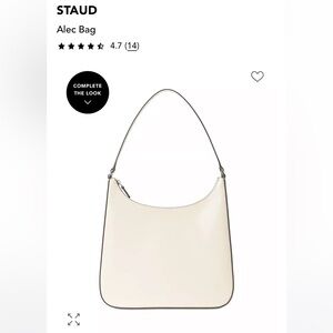 STAUD Alec Shoulder Bag in Cream